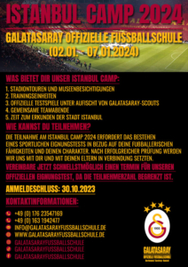 Istanbul Camp 2024 | galatasarayfussballschule.de